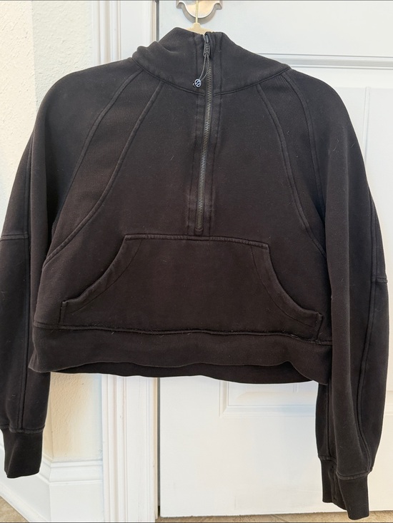 lululemon athletica Tops - lululemon athletica Black Half-Zip scuba Sweatshirt